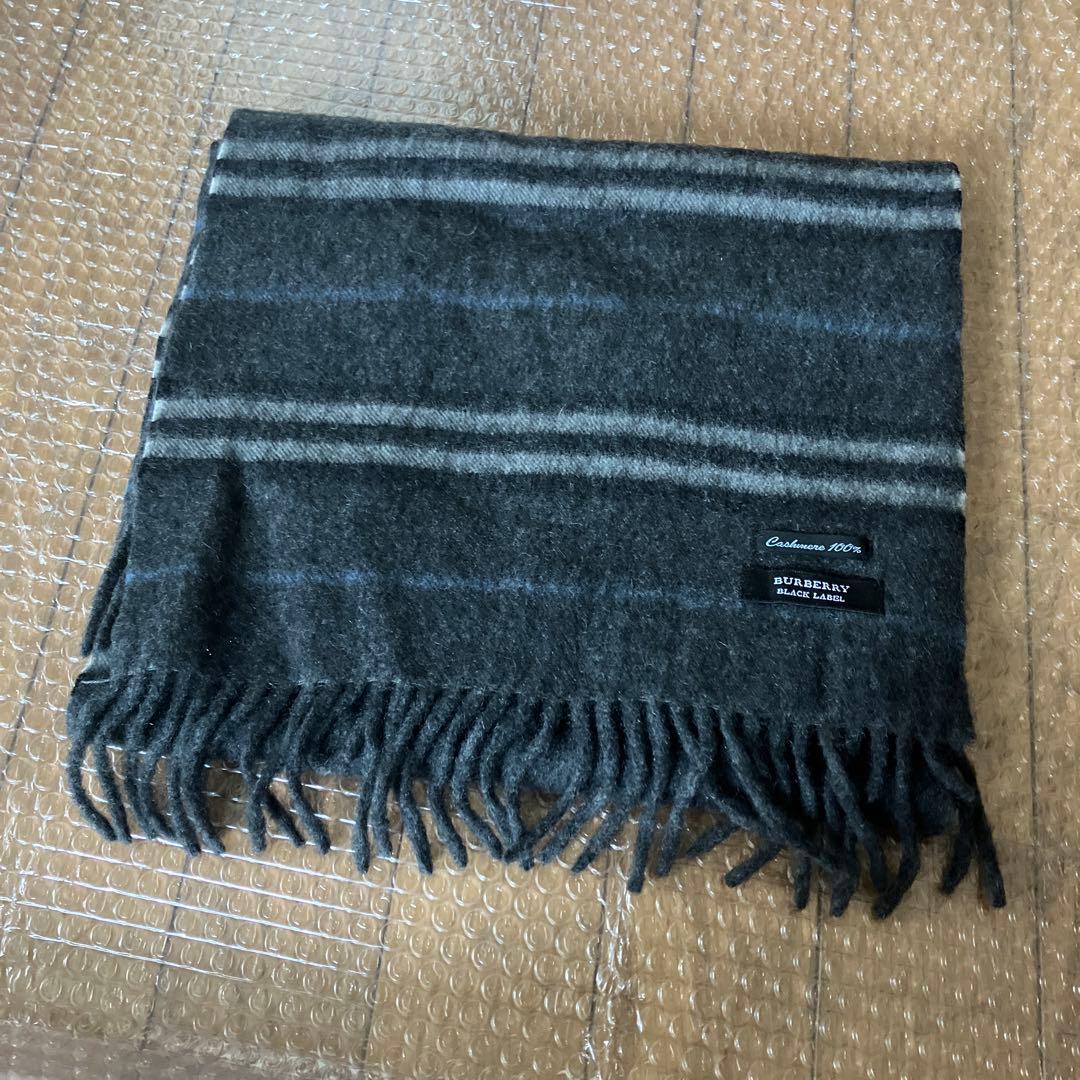 BURBERRY BLACK LABEL カシミア100％マフラー