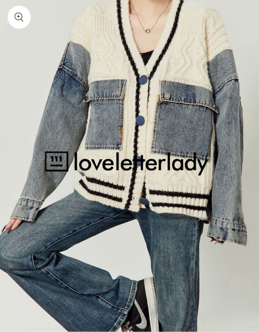 AuroraBoutique LLL LAB ニット＆デニムジャケット