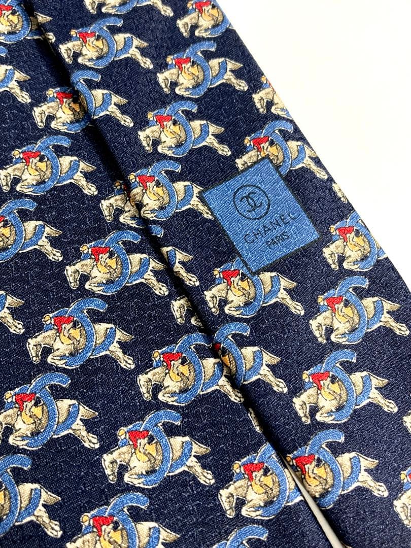 ✨極美品✨ CHANEL シャネル　ネクタイ　ココマーク　馬　激レア