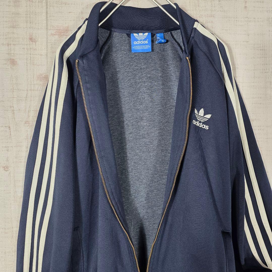 【極希少サイズ2XL】アディダス SST TT トラックジャケット 紺 金ジップ
