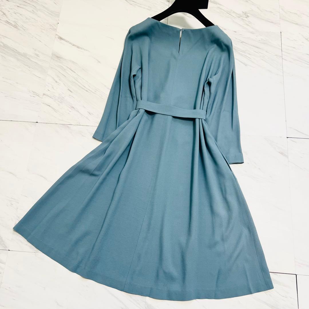 美品♡ マックスマーラ ロングワンピース リボンベルト フレア L相当