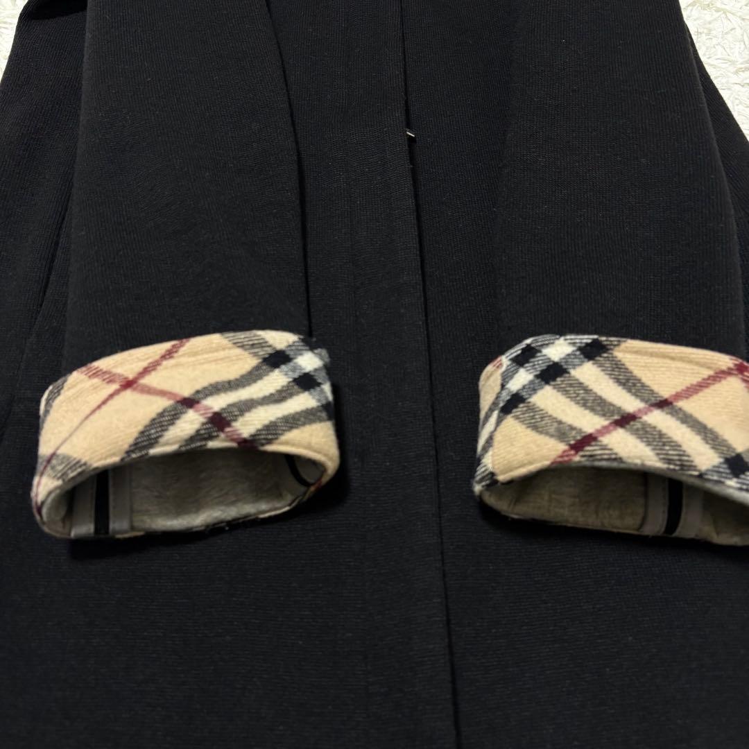 Burberry London ノバチェック 裏地 フード付 ロングコート 40
