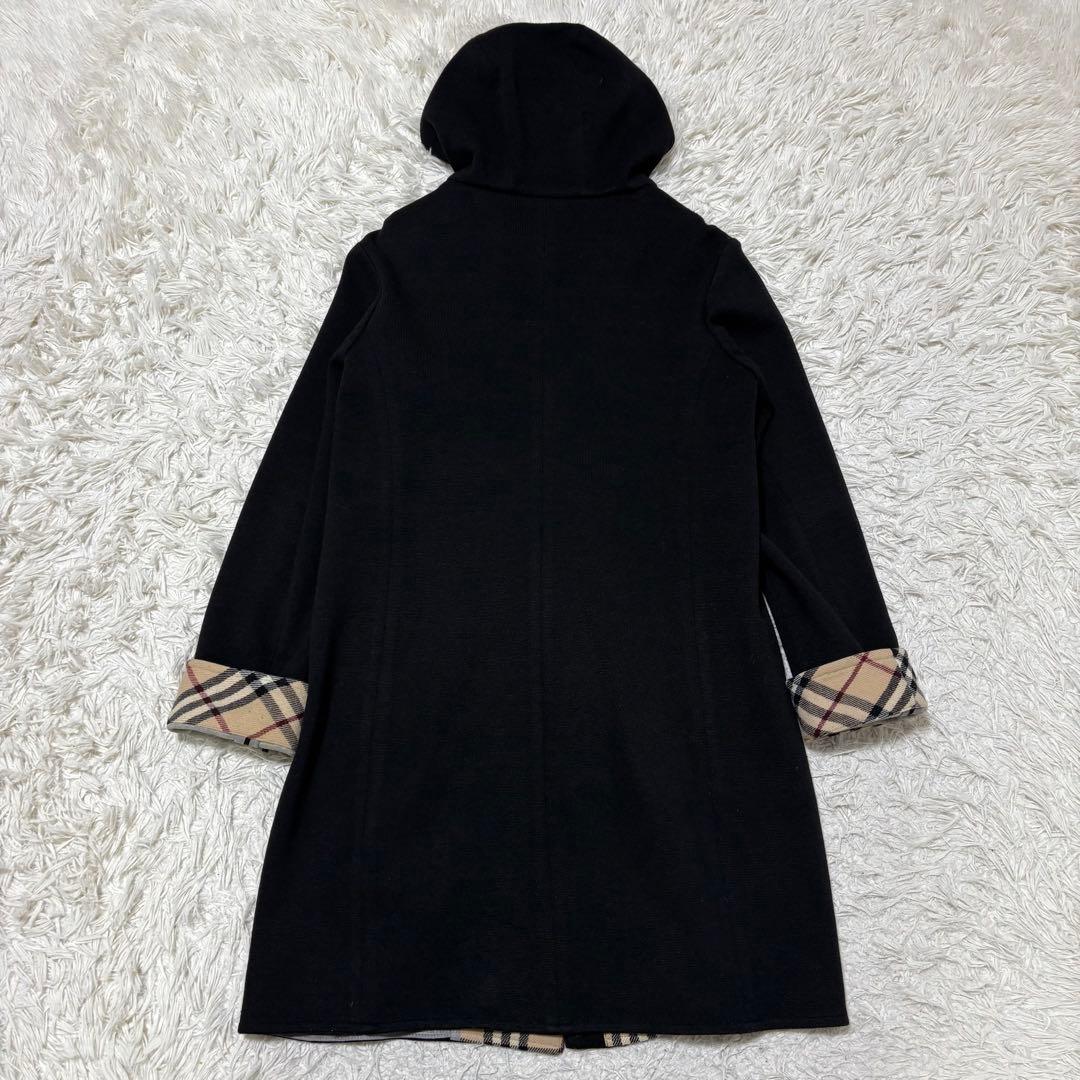 Burberry London ノバチェック 裏地 フード付 ロングコート 40