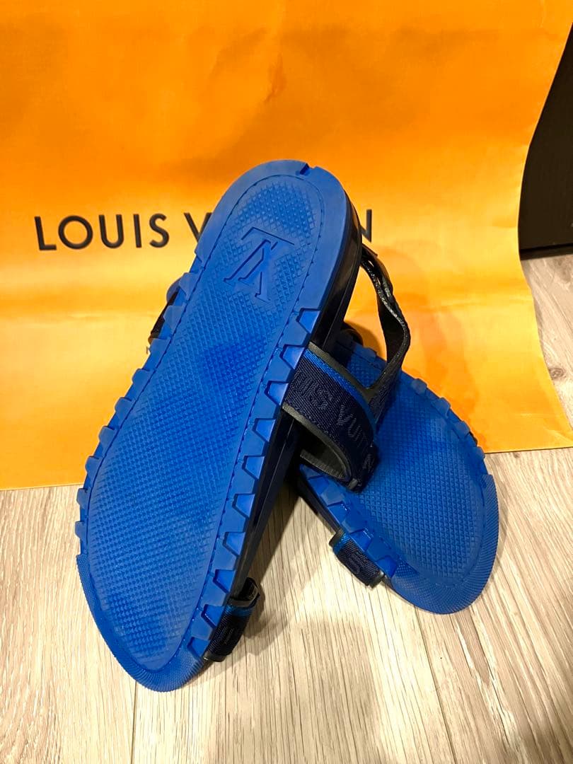 ルイヴィトン 2017年AmericasCupロゴ刺繍ベルクロスポーツサンダル