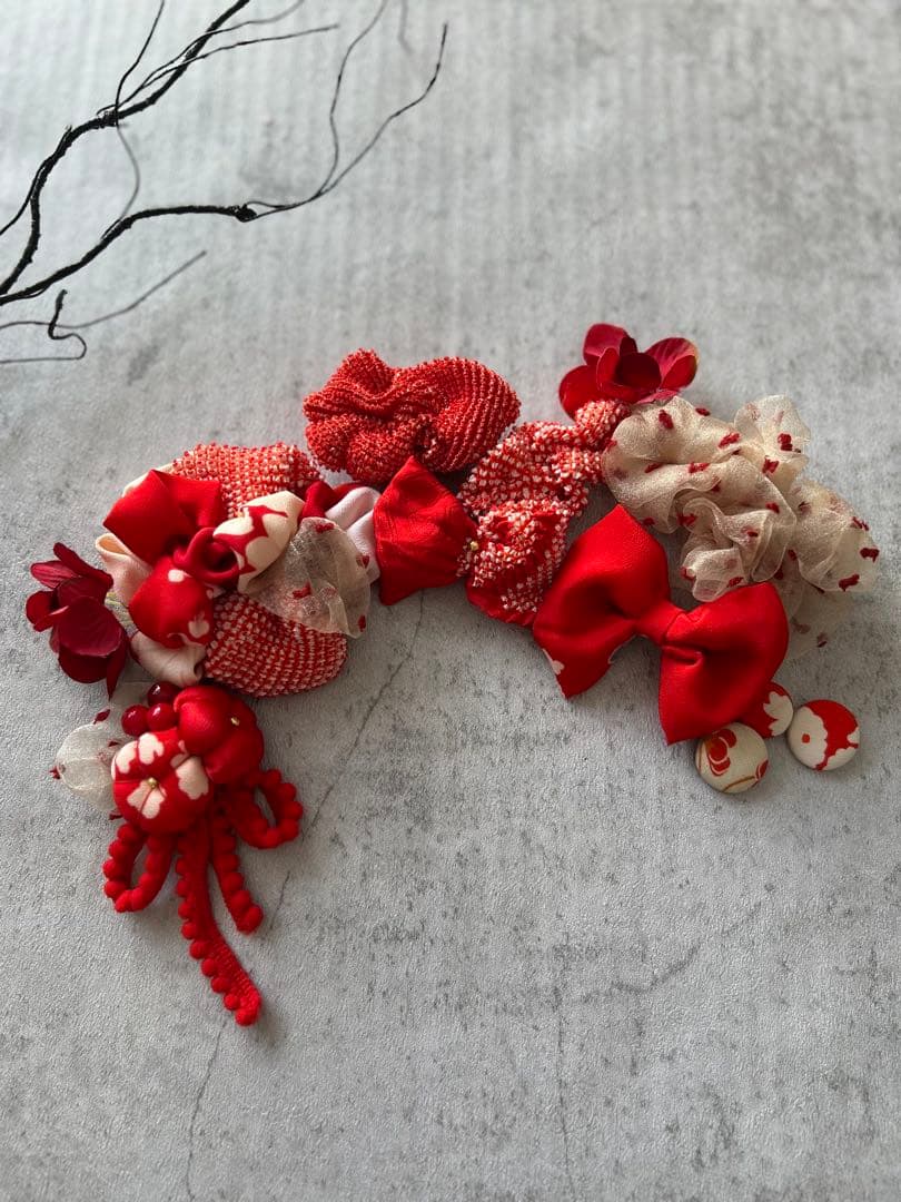 Q*n様 七五三　七五三髪飾り　ヘッドドレス　着物髪飾り　リメイク髪飾り　033