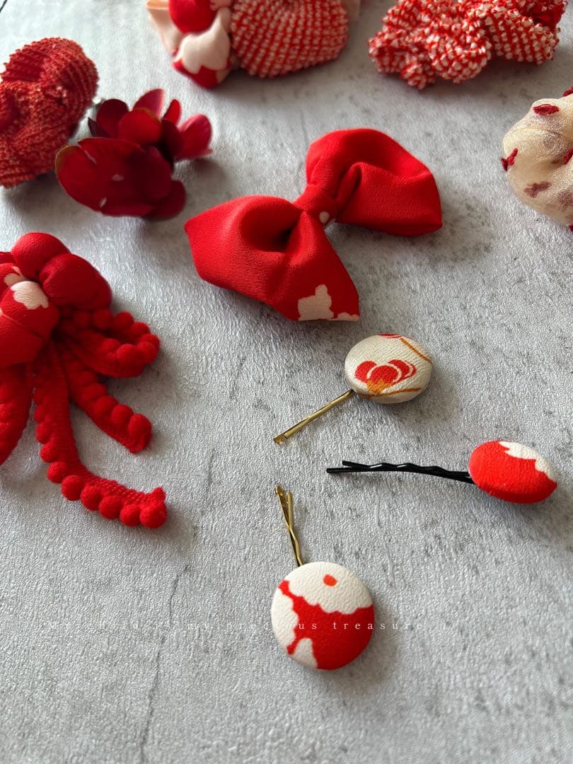 Q*n様 七五三　七五三髪飾り　ヘッドドレス　着物髪飾り　リメイク髪飾り　033