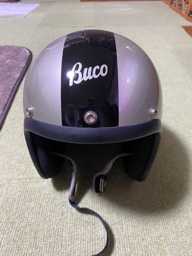 【人気カラー】BUCO ブッコ シルバーブラックジェットヘルメット Mサイズ