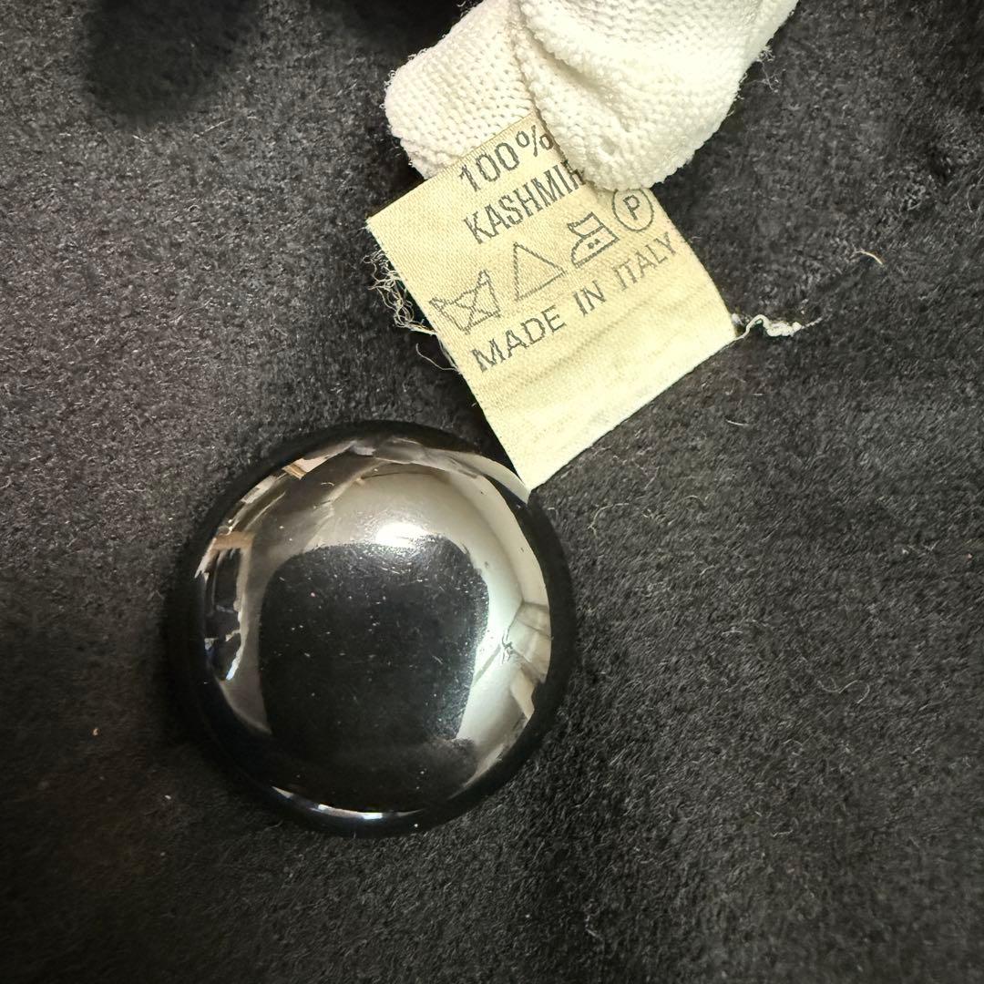 美品 最高級コロンボ カシミヤ ダブルチェスターコート イタリア製 F ブラック