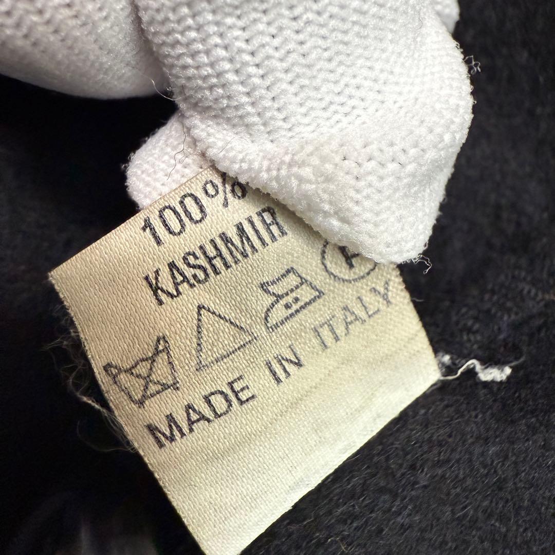 美品 最高級コロンボ カシミヤ ダブルチェスターコート イタリア製 F ブラック