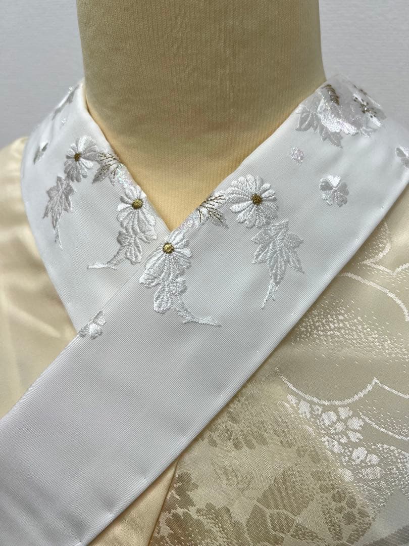 希少サイズ　振り袖　フルセット　長襦袢付　金彩加工　銀通し　長尺袋帯756