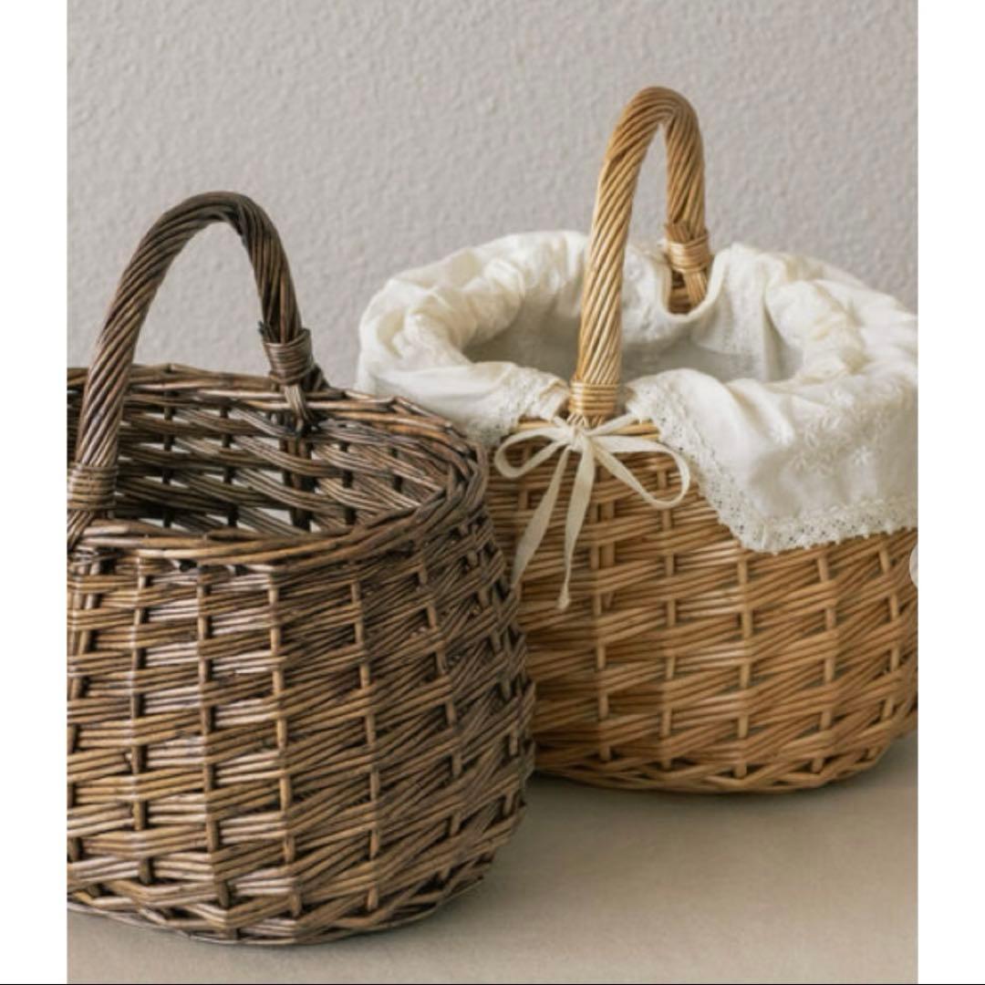 SM2 kazumi マルチウェイレースカゴバッグ ベージュ&ブラウン 2点