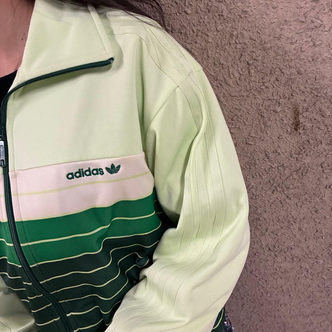 90s⭐︎adidas 万国旗タグ トラックジャケット 希少2XO 刺繍ボーダー