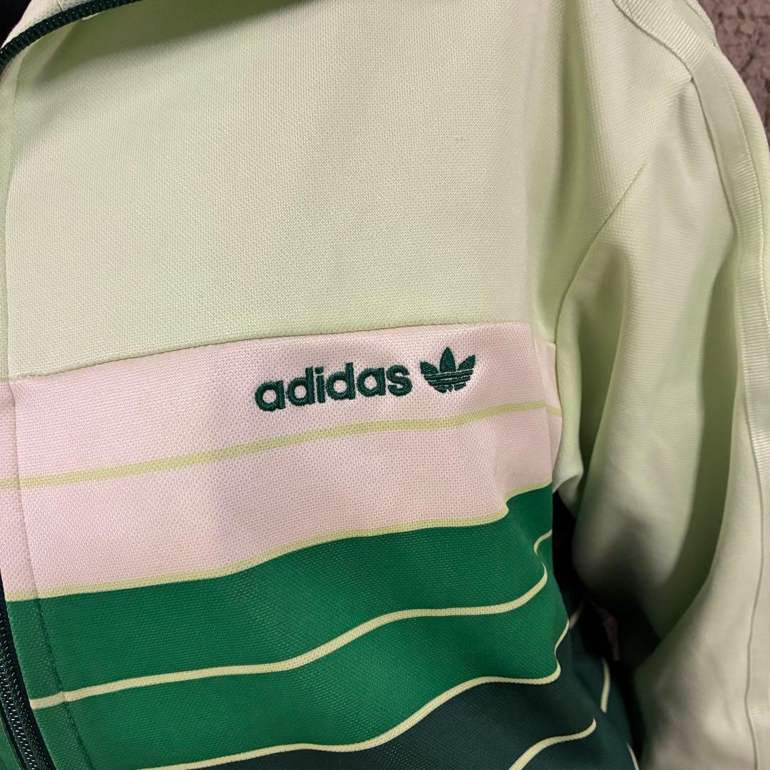 90s⭐︎adidas 万国旗タグ トラックジャケット 希少2XO 刺繍ボーダー