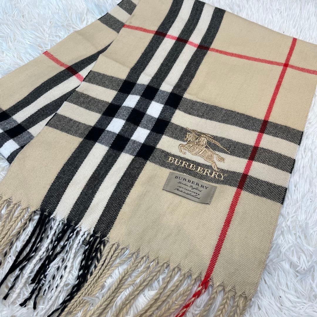 ♡希少♡BURBERRY バーバリー マフラー 最高級品 ホースロゴ カシミヤ