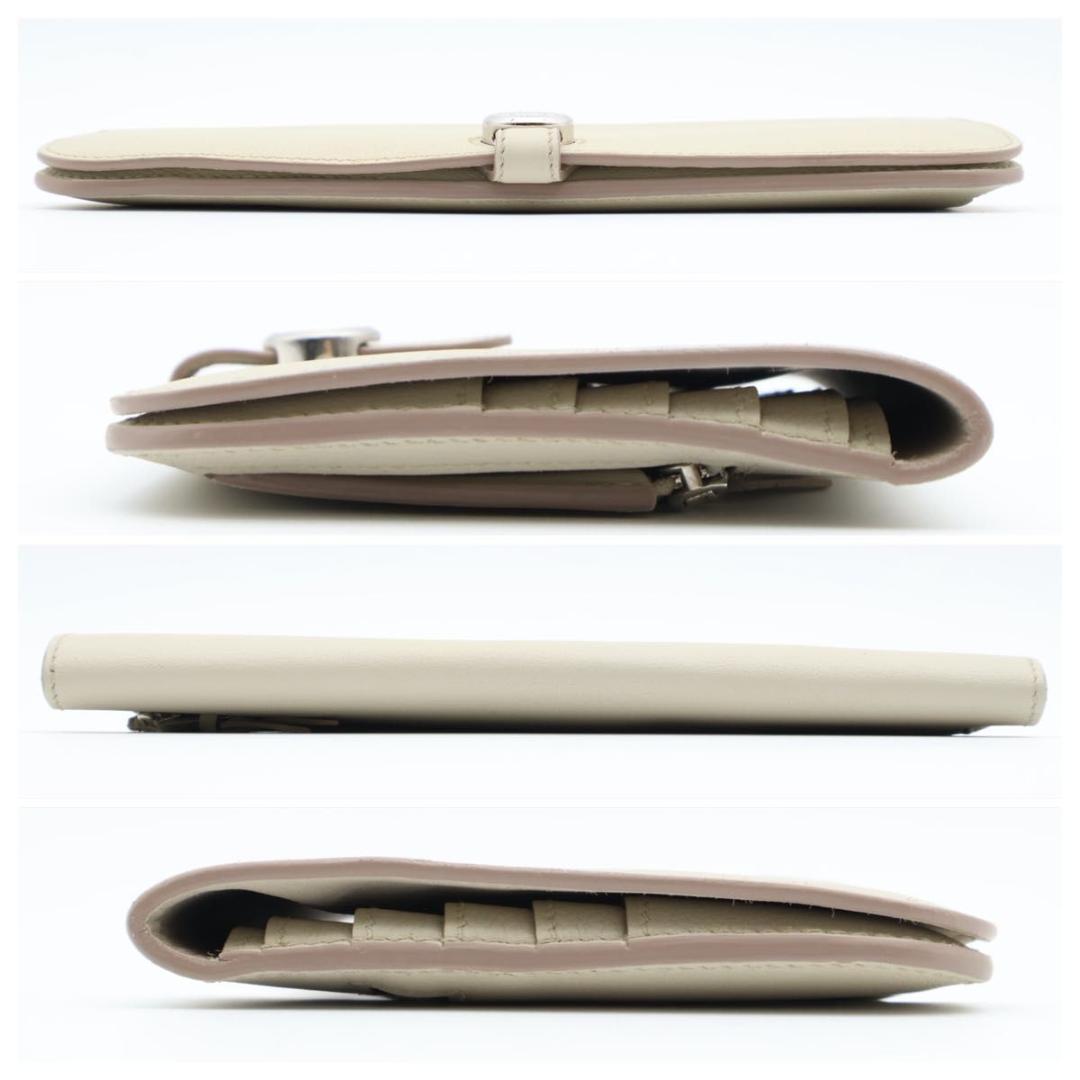 鑑定書付き【極美品】HERMES ドゴンロング　長財布　クリーム系　スイフト