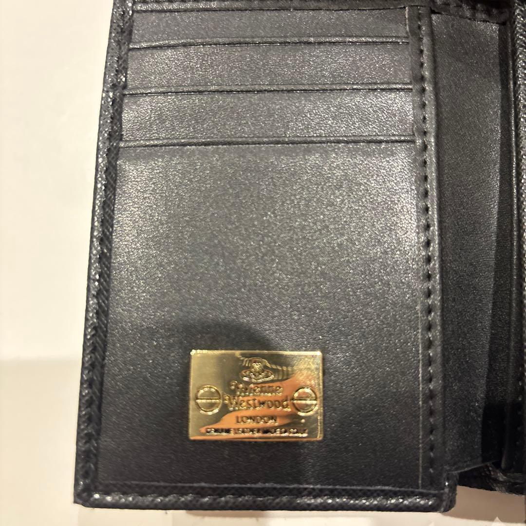 【極美品】 ヴィヴィアン・ウエストウッド 三つ折財布 がま口 ブラック