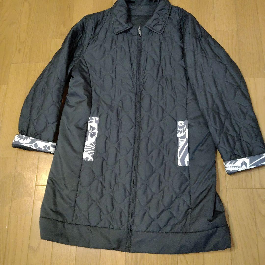 レオナールスポーツ 黒キルティングジャケット リバーシブル