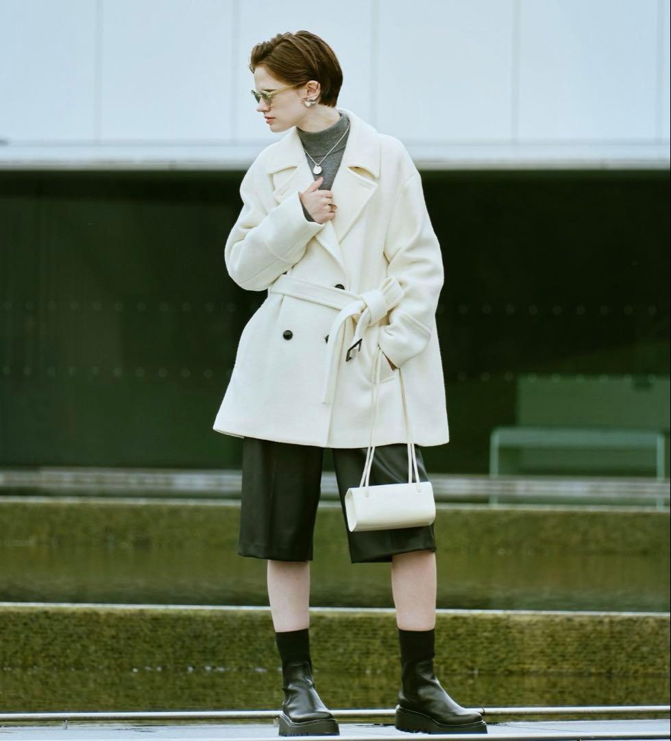 【2025AW】美品 allureville パイルメルトンデザインＰコート