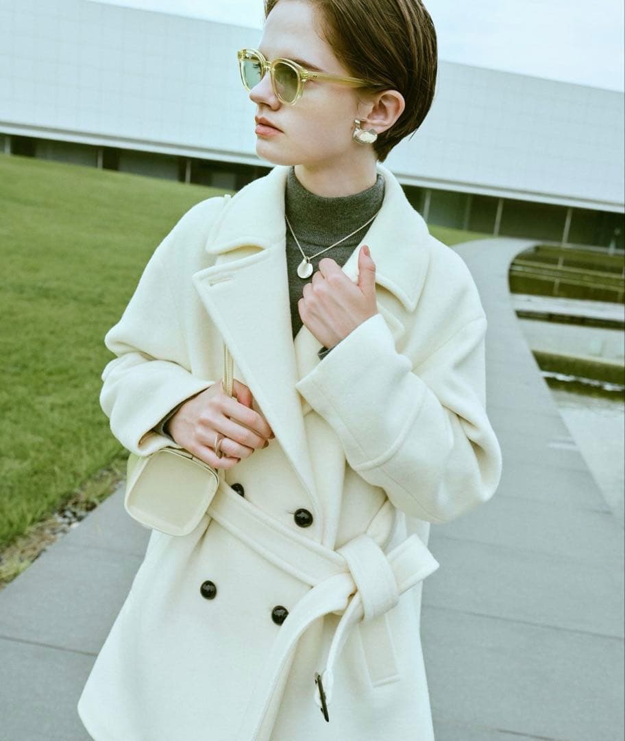 【2025AW】美品 allureville パイルメルトンデザインＰコート