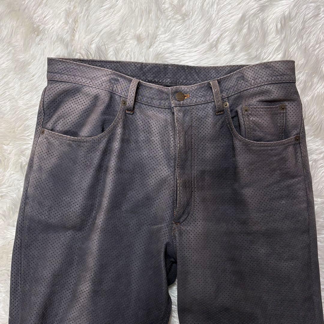 KUSHITANI KWP leather メッシュパンツ グレー