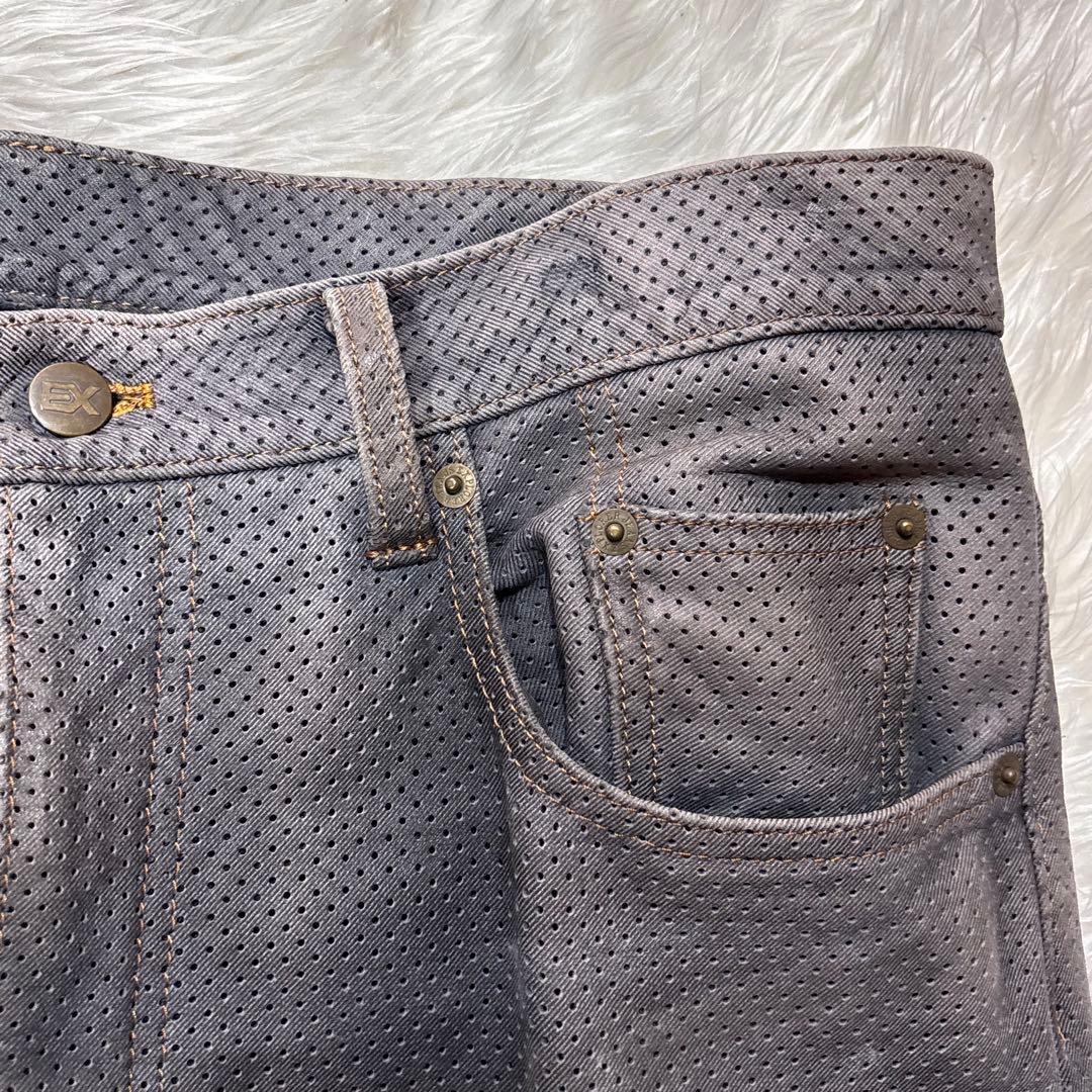 KUSHITANI KWP leather メッシュパンツ グレー