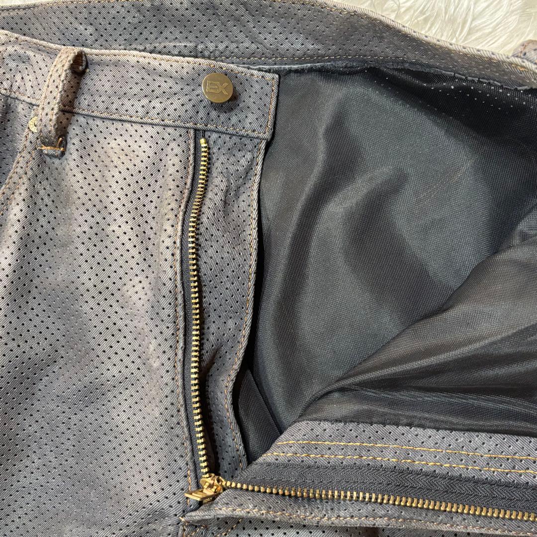 KUSHITANI KWP leather メッシュパンツ グレー