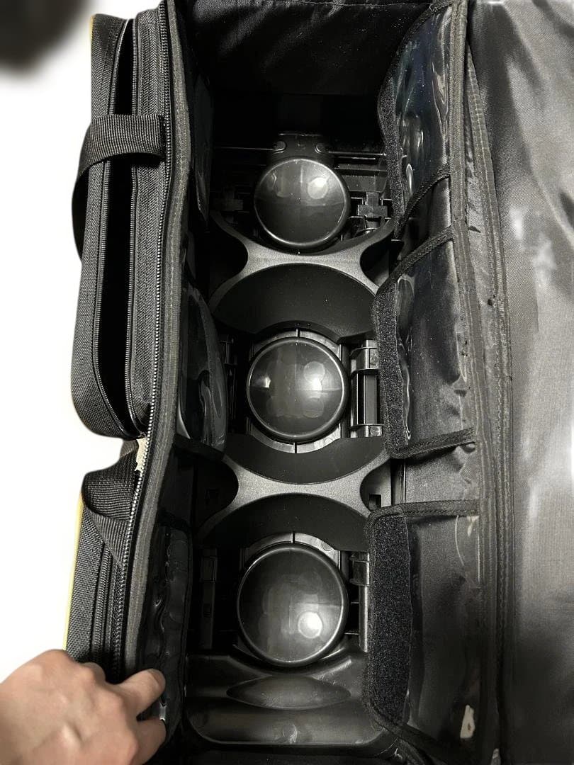 3個用 ボウリングバッグ Brunswick ブランズウィック ゴールド程度良