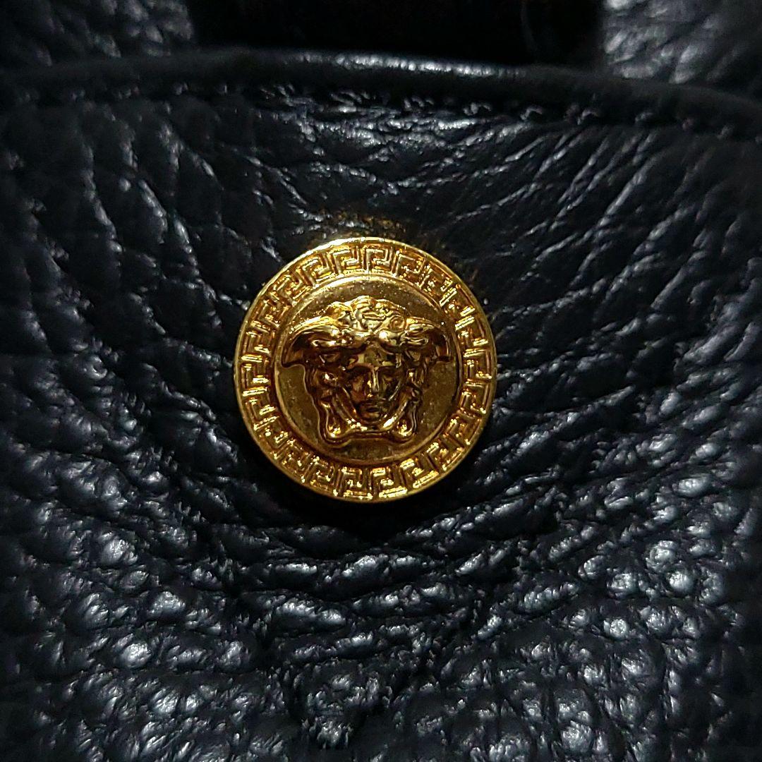 未使用級 ヴェルサーチ　ショルダーバッグ メデューサ グレカ レザー 2WAY