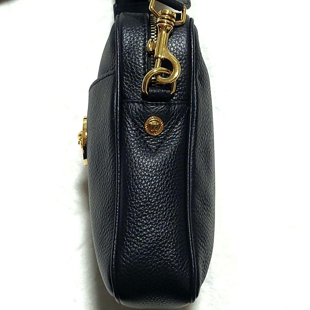 未使用級 ヴェルサーチ　ショルダーバッグ メデューサ グレカ レザー 2WAY