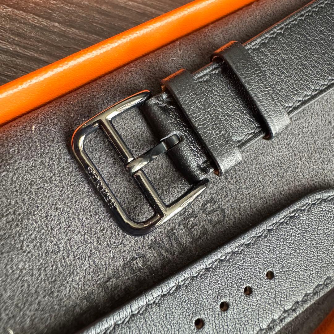 2827 ほぼ未使用　Apple Watch エルメス　ブラックレザーバンド