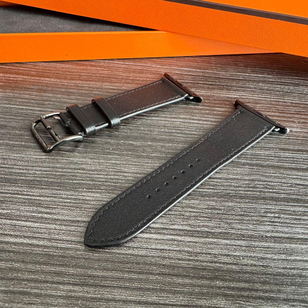 2827 ほぼ未使用　Apple Watch エルメス　ブラックレザーバンド