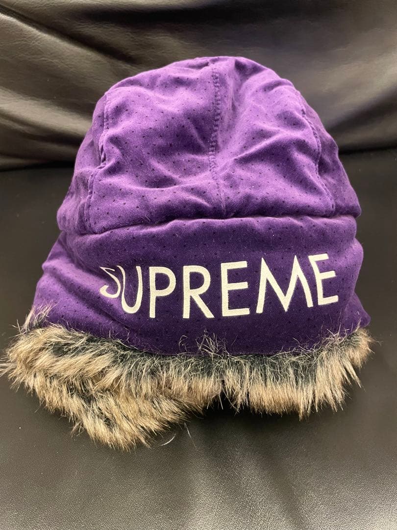 supreme(シュプリーム) トラッパーハット 紫 パープル 帽子