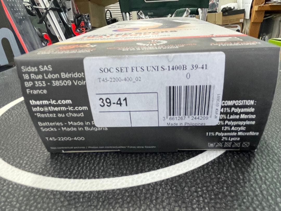 スキー・スノーボードアクセサリー Therm-ic SOC SET FUS UNI S-1400B 39-41
