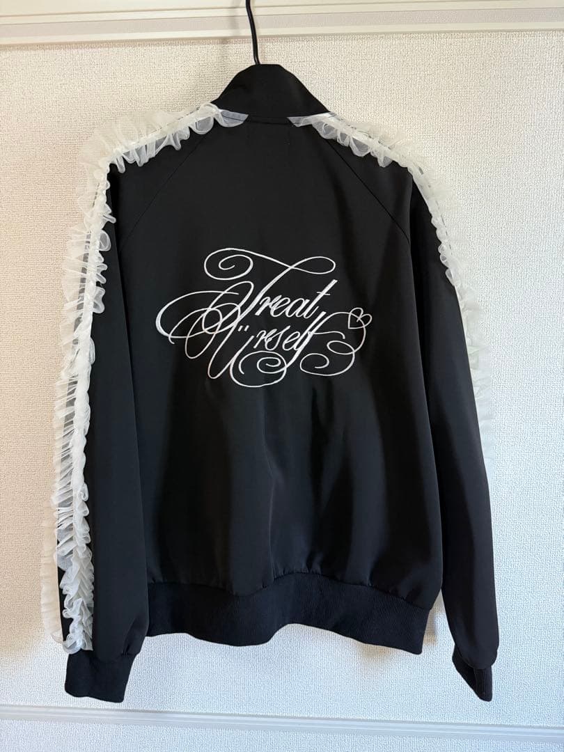 トップス Treat Girl's tulle frill jersey (Black)