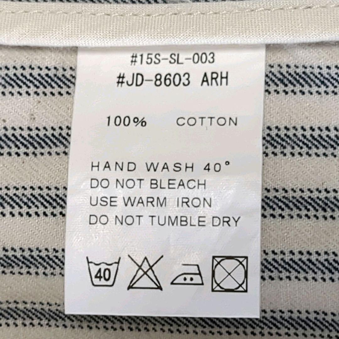 ダントン ヒッコリー 丸襟　コットン　ストライプ　ジャケット アウター　 S