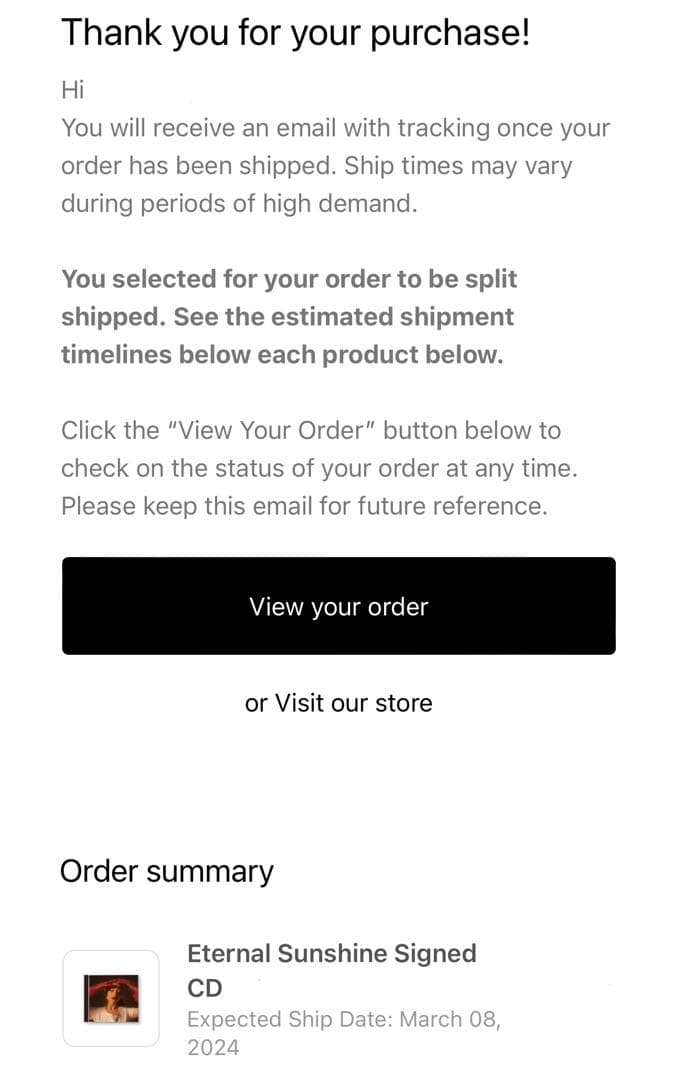 直筆サイン入り アリアナグランデ 「エターナル サンシャイン」 CDアルバム