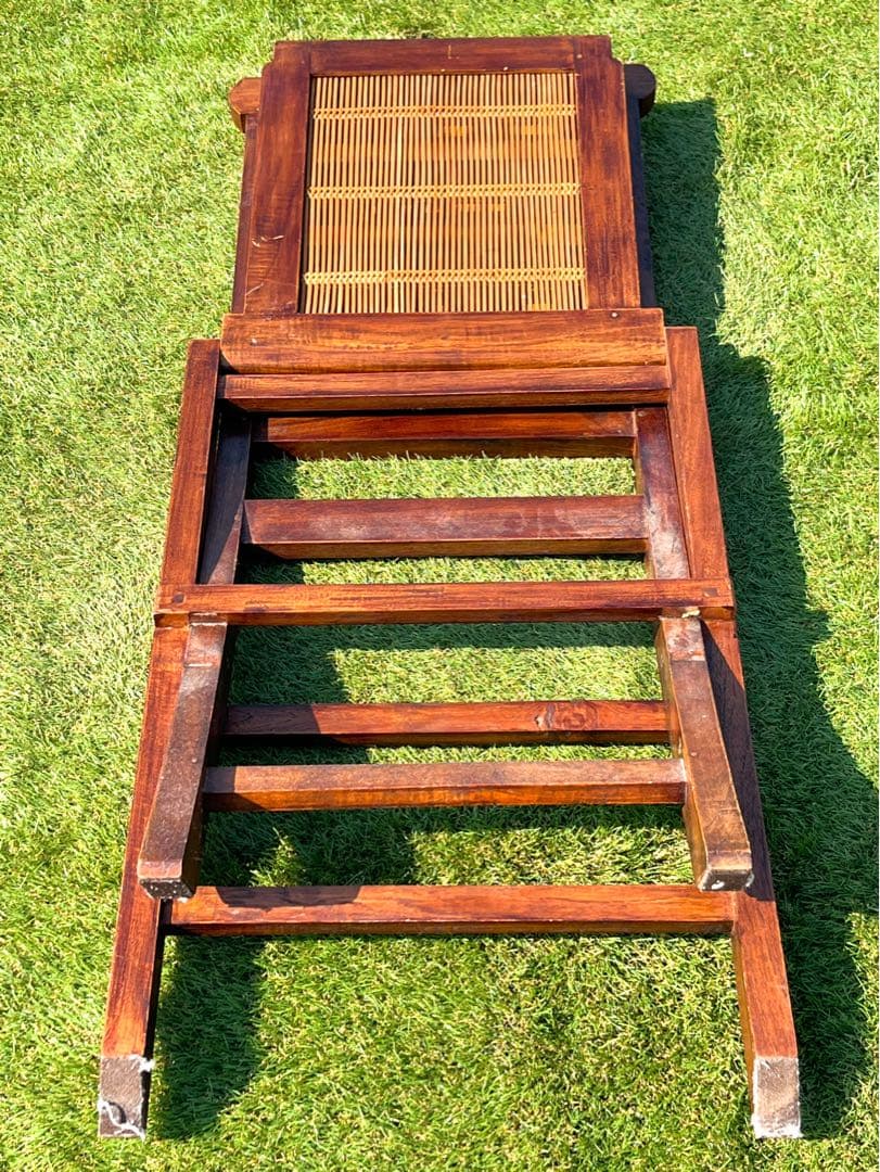 アジアンスタイル チーク無垢材　折りたたみチェア　①