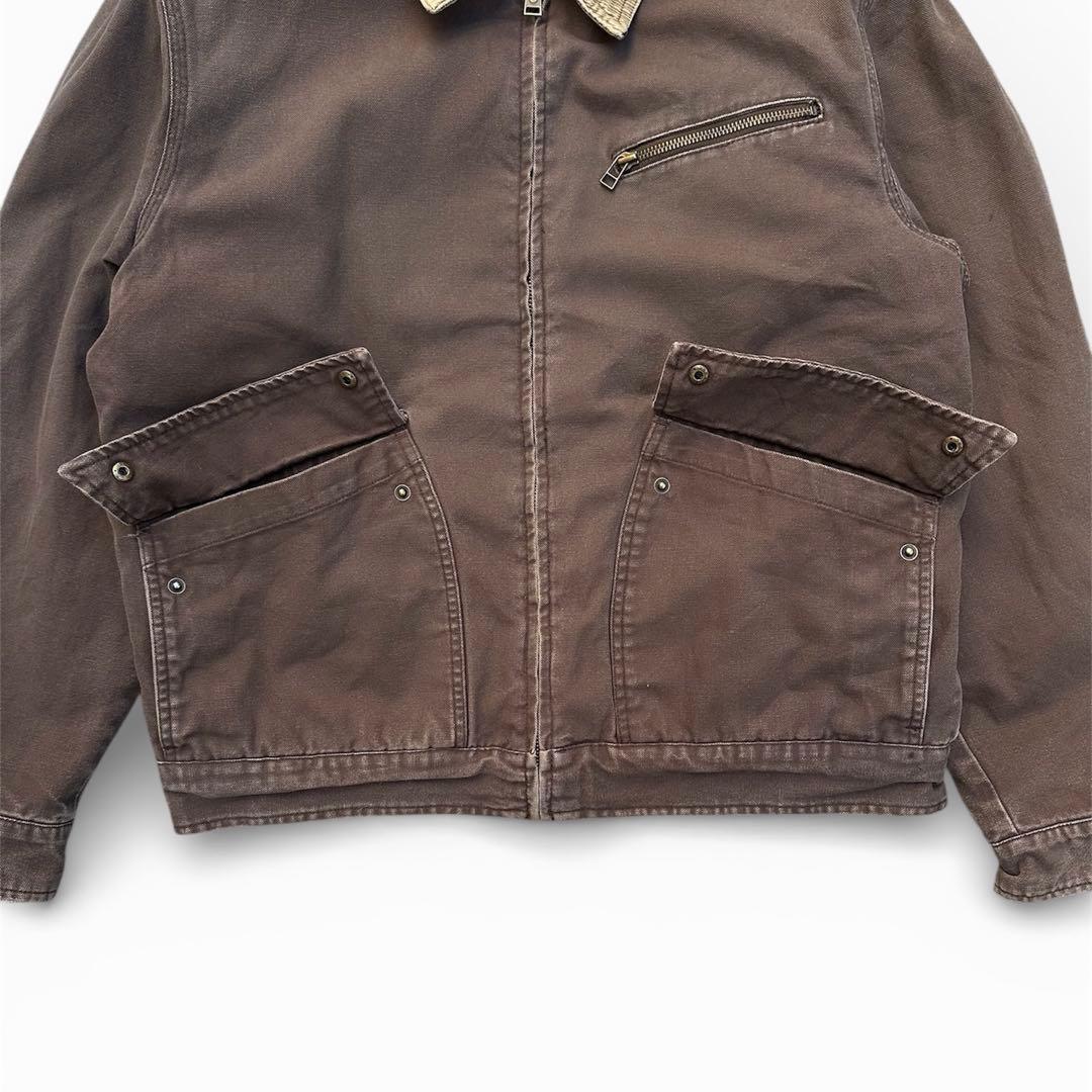 90s ティンバーランド ダックジャケット 裏地ボア ブラウン フェード M