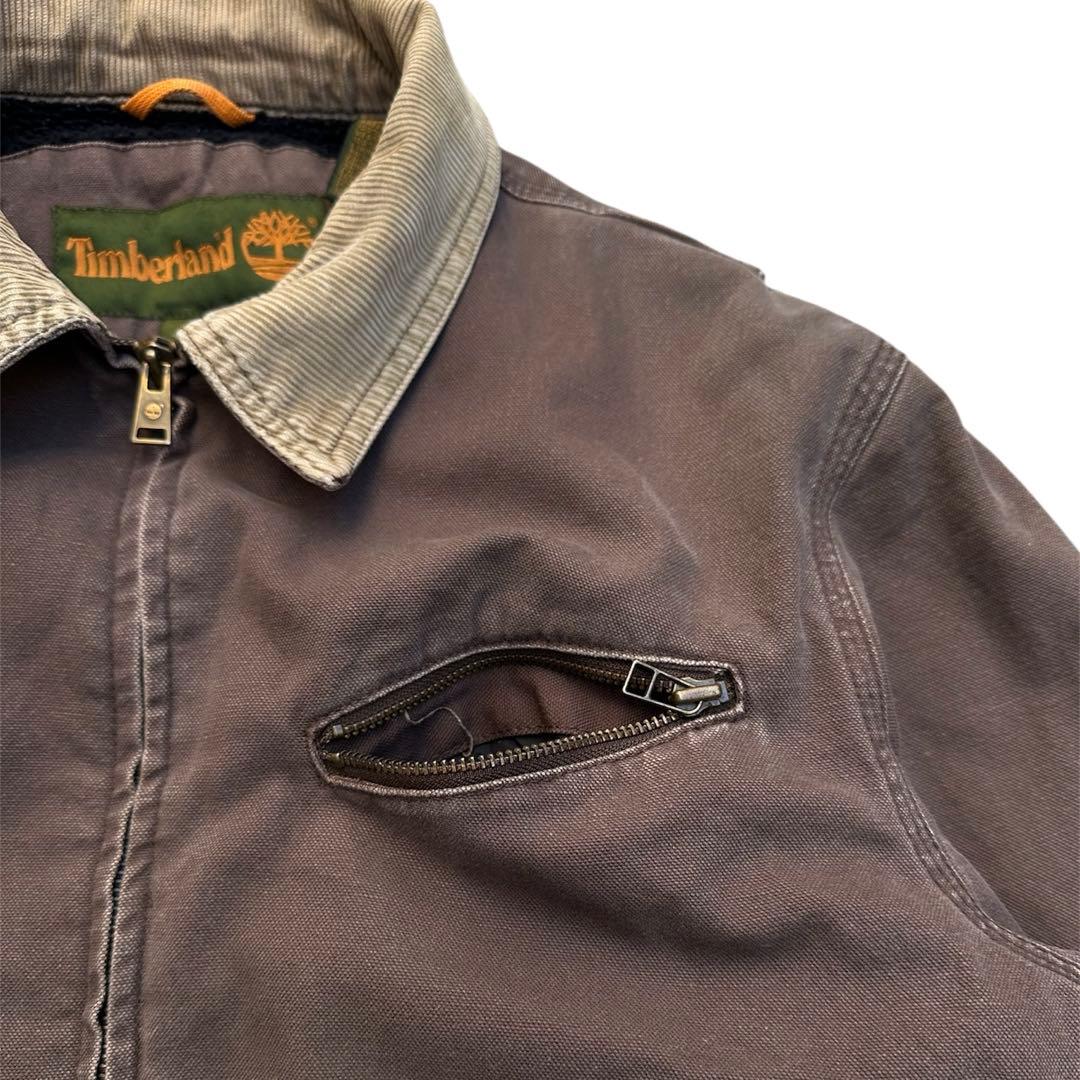 90s ティンバーランド ダックジャケット 裏地ボア ブラウン フェード M