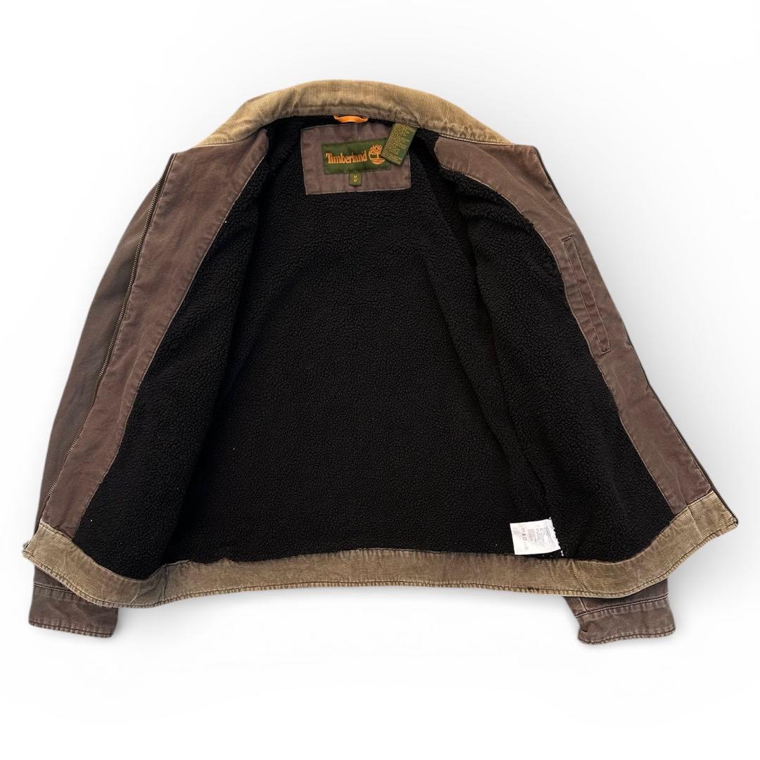 90s ティンバーランド ダックジャケット 裏地ボア ブラウン フェード M