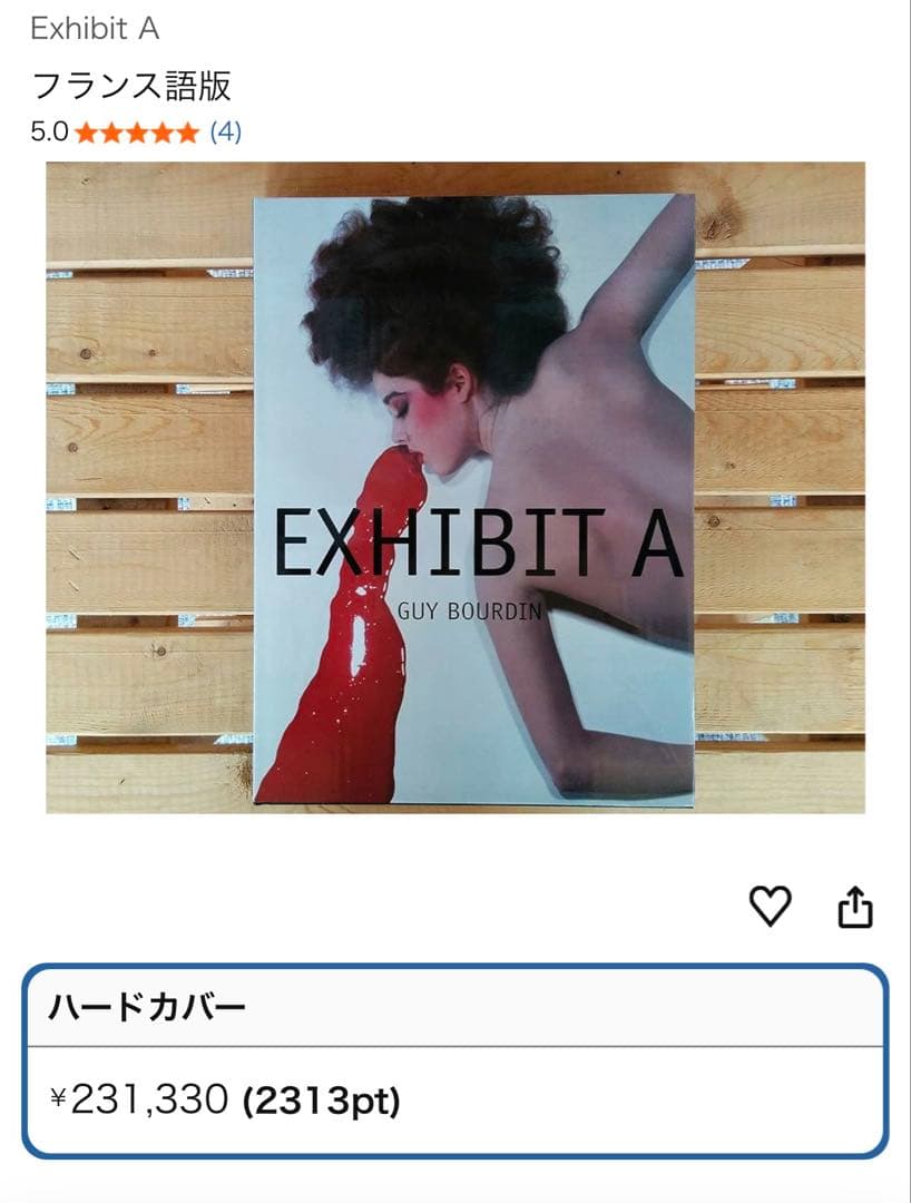 GUY BOURDIN \" EXHIBIT A \"写真集 大型本