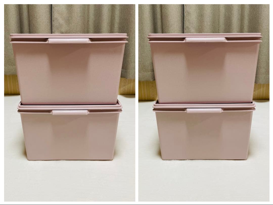 2個セット/タッパーウェア/ディープ/ロング/スーパーケース/ピンク/廃番