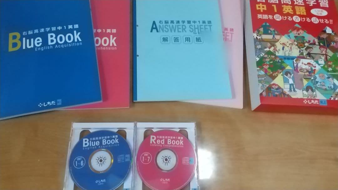 美品！しちだ右脳高速学習 中1理科1・2・数学・英語・地理・歴史6点セット