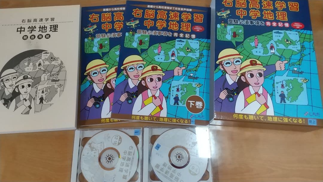 美品！しちだ右脳高速学習 中1理科1・2・数学・英語・地理・歴史6点セット