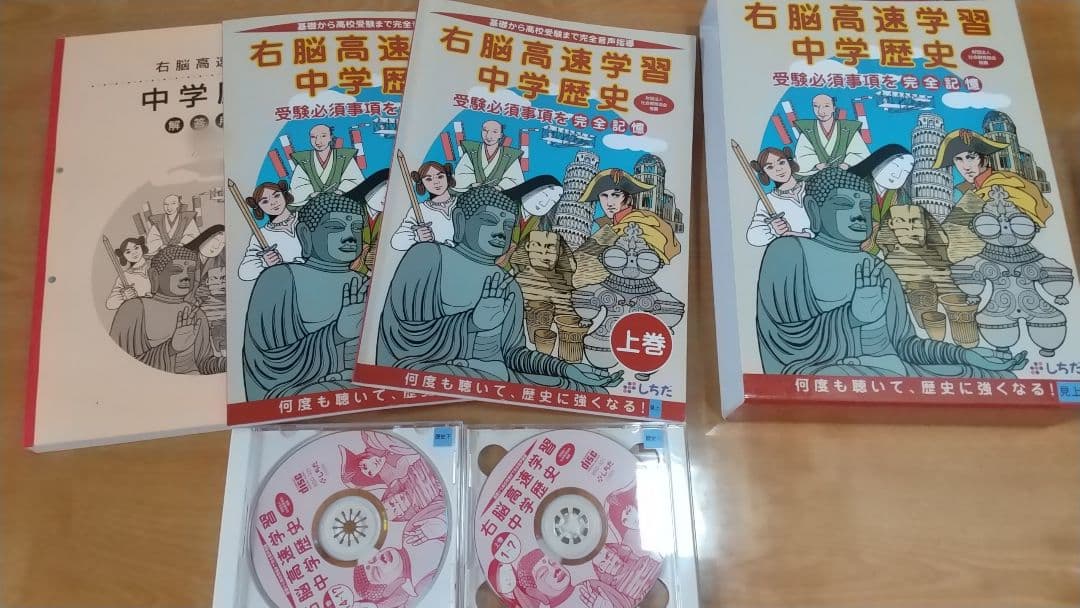 美品！しちだ右脳高速学習 中1理科1・2・数学・英語・地理・歴史6点セット