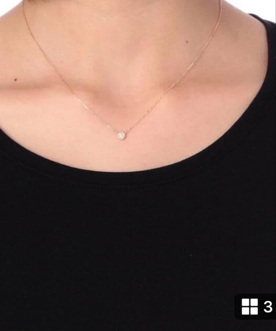 m*s様 ココシュニックバースデイストーン （ダイヤ4月）✕メレダイヤネックレス