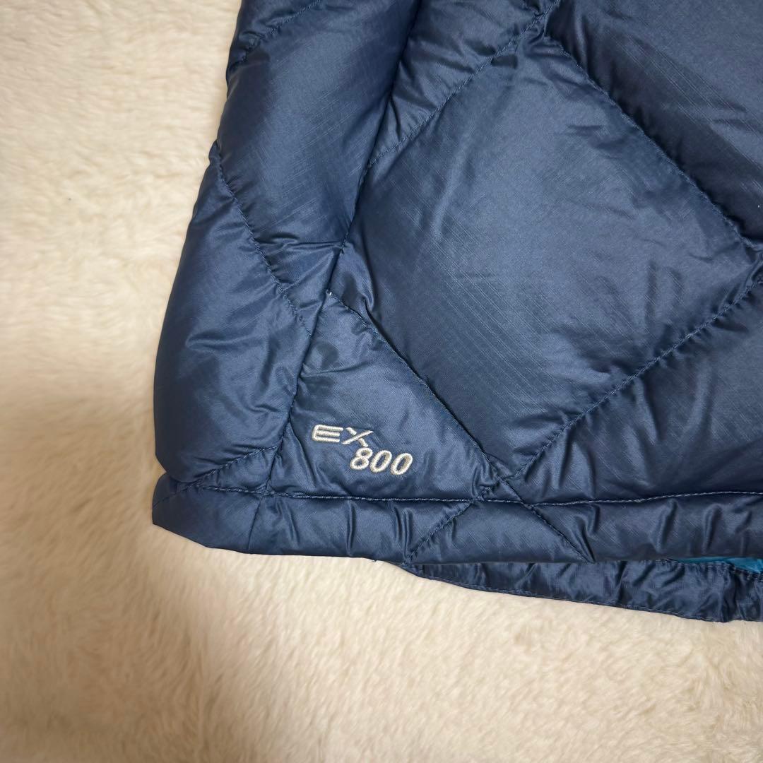 極美品モンベル800FP ライトアルパインダウン ベスト Women'sXL青