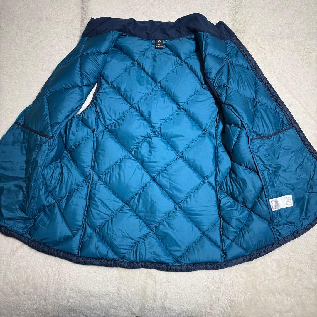 極美品モンベル800FP ライトアルパインダウン ベスト Women'sXL青
