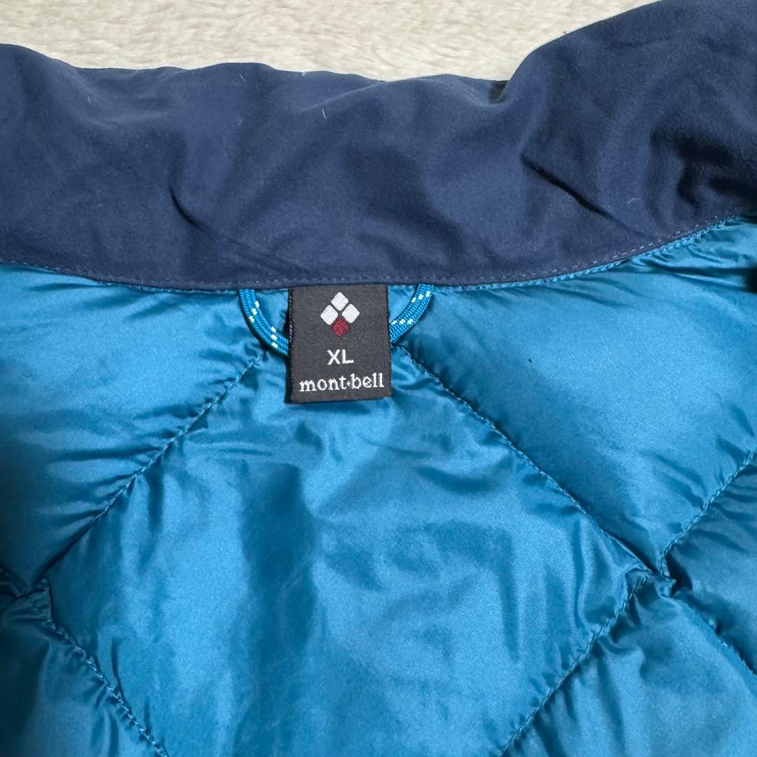 極美品モンベル800FP ライトアルパインダウン ベスト Women'sXL青