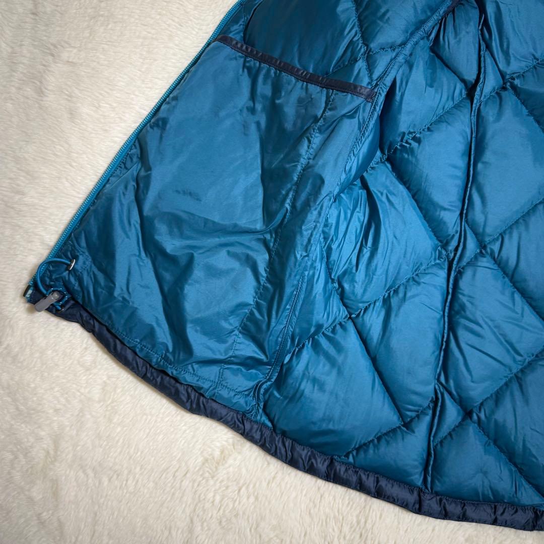 極美品モンベル800FP ライトアルパインダウン ベスト Women'sXL青
